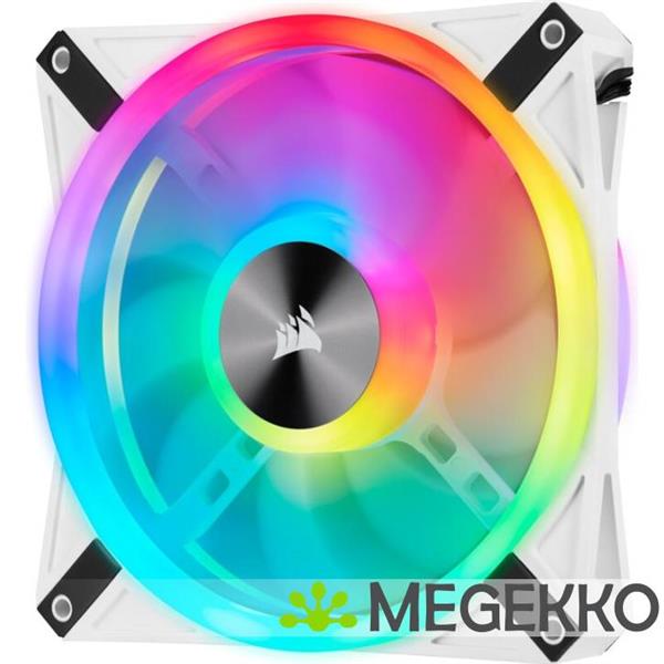 Grote foto corsair icue ql140 rgb pwm white dual fan kit with lighting node core computers en software overige computers en software