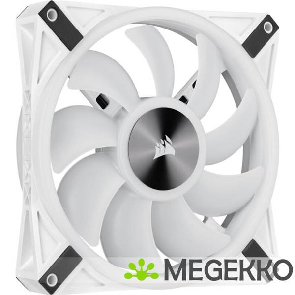 Grote foto corsair icue ql140 rgb pwm white dual fan kit with lighting node core computers en software overige computers en software