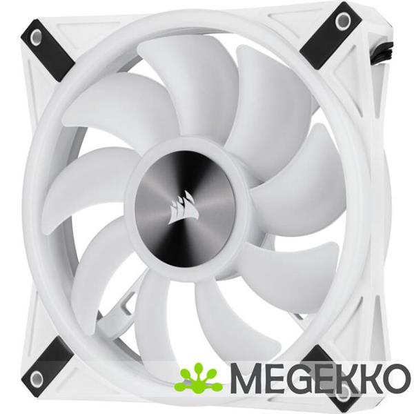 Grote foto corsair icue ql140 rgb pwm white dual fan kit with lighting node core computers en software overige computers en software