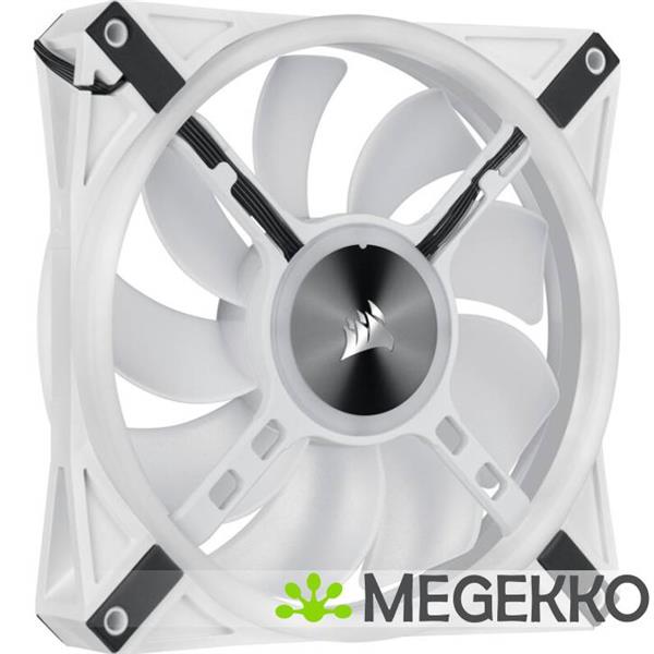 Grote foto corsair icue ql140 rgb pwm white dual fan kit with lighting node core computers en software overige computers en software