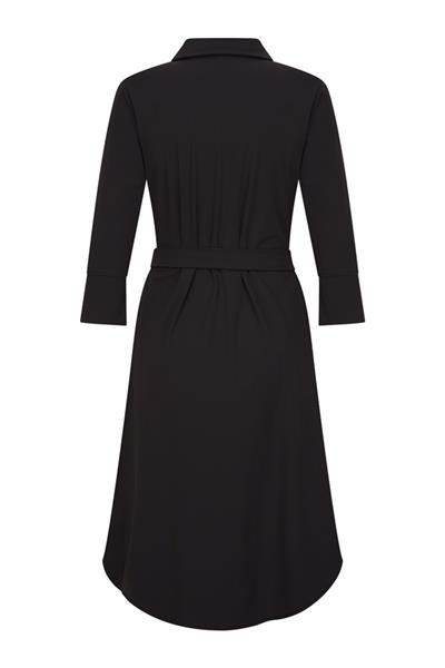 Grote foto travel jurk uni black 2092 kleding dames jurken en rokken