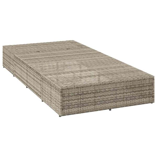 Grote foto vidaxl ligbed met zwevend kussen poly rattan lichtgrijs tuin en terras tuinmeubelen