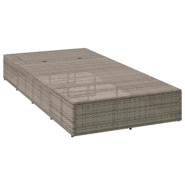 Grote foto vidaxl ligbed met zwevend kussen poly rattan grijs tuin en terras tuinmeubelen