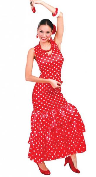 Grote foto spaanse jurk flamenco rood verzamelen overige verzamelingen