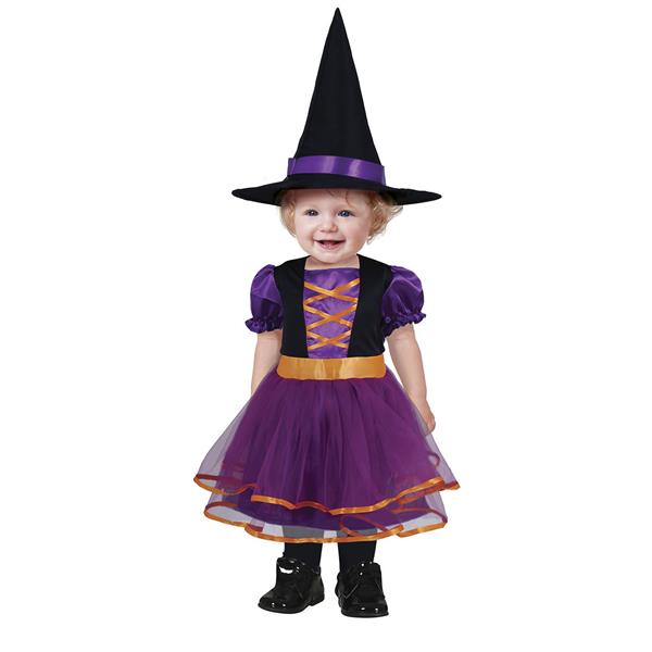 Grote foto halloween kostuum baby heks paars oranje verzamelen overige verzamelingen