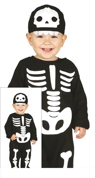 Grote foto skelet halloween kostuum baby zwart wit verzamelen overige verzamelingen