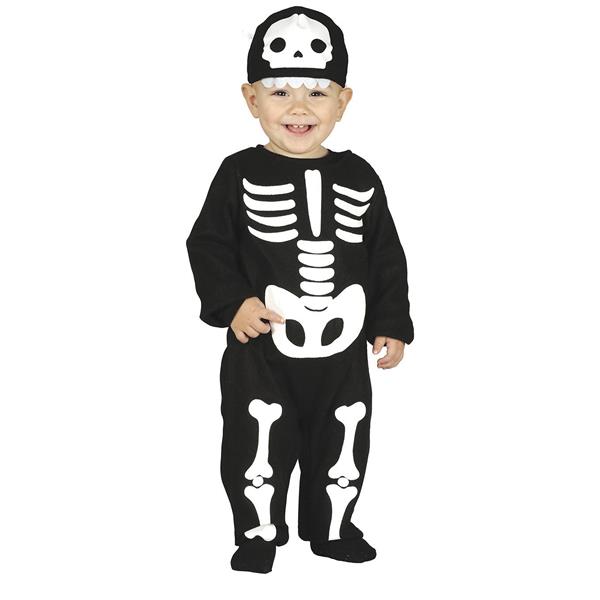 Grote foto skelet halloween kostuum baby zwart wit verzamelen overige verzamelingen
