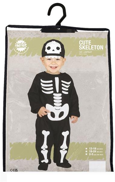 Grote foto skelet halloween kostuum baby zwart wit verzamelen overige verzamelingen