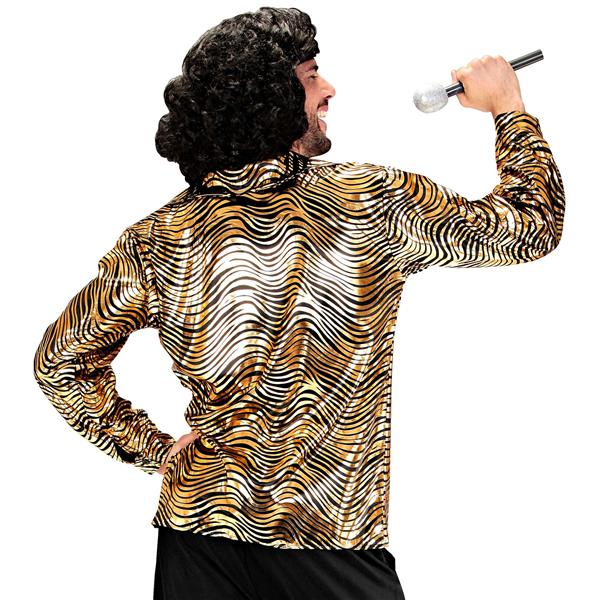 Grote foto disco 70s shirt goud heren tijgerprint verzamelen overige verzamelingen