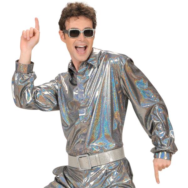 Grote foto disco 70s shirt zilver heren verzamelen overige verzamelingen