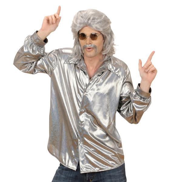 Grote foto disco 70s shirt zilver heren verzamelen overige verzamelingen
