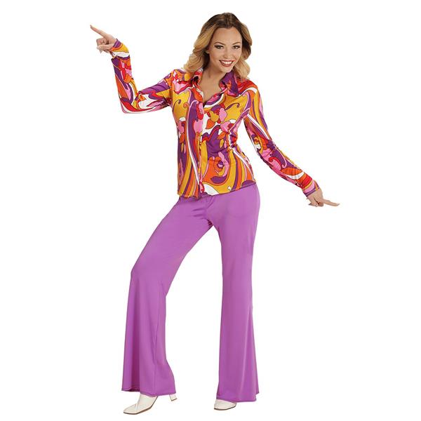 Grote foto disco 70s blouse gekleurd dames verzamelen overige verzamelingen