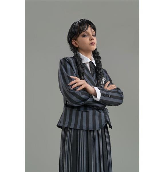 Grote foto kostuum wednesday school uniform zwart grijs kind verzamelen overige verzamelingen