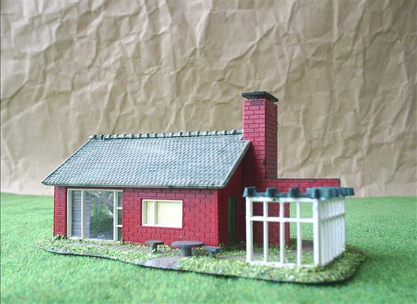 Grote foto huis met terras en pergola h0 nh890 hobby en vrije tijd h0