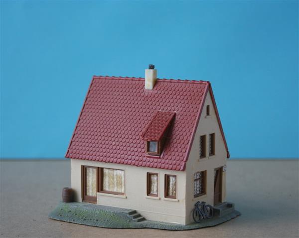 Grote foto huis met klassieke gordijnen h0 nh1284 hobby en vrije tijd h0