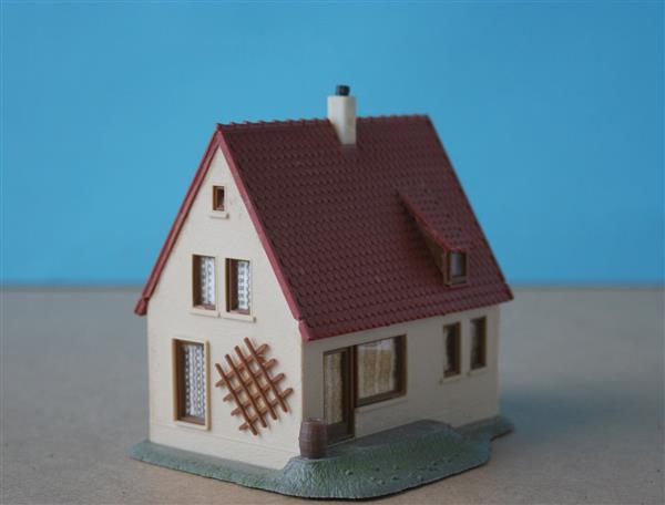 Grote foto huis met klassieke gordijnen h0 nh1284 hobby en vrije tijd h0