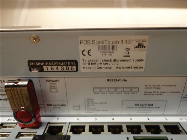 Grote foto vectron steel touch ii kassasysteem touchscreen all in one 15 inch computers en software printers