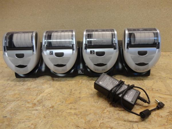Grote foto set of 4 zebra mz320 wifi 802.11b g portable label printer mz power station computers en software printers