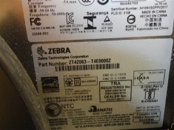 Grote foto zebra zt420 thermal wifi label printer met label rewinder 300dpi netwerk computers en software printers
