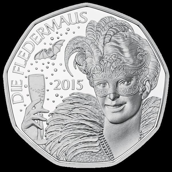 Grote foto oostenrijk 5 euro 2015 vleermuis zilver verzamelen munten overige