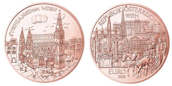 Grote foto oostenrijk 10 euro 2015 wenen koper verzamelen munten overige