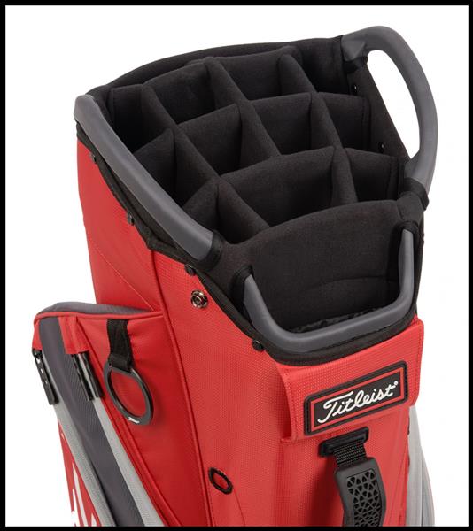 Grote foto titleist lightweight cart bag darkred graphite gray sport en fitness golf