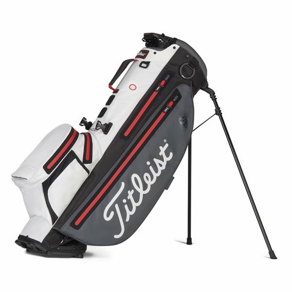 Grote foto titleist players 4 plus stadry carrybag charcoal white red sport en fitness golf