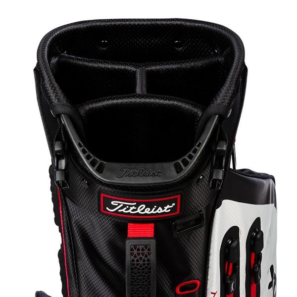 Grote foto titleist players 4 plus stadry carrybag charcoal white red sport en fitness golf