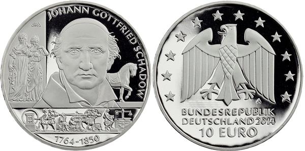 Grote foto duitsland 10 euro 2014 johann gottfried schadow verzamelen munten overige