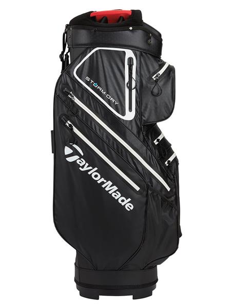 Grote foto taylormade stormdry waterproof cartbag black white red sport en fitness golf