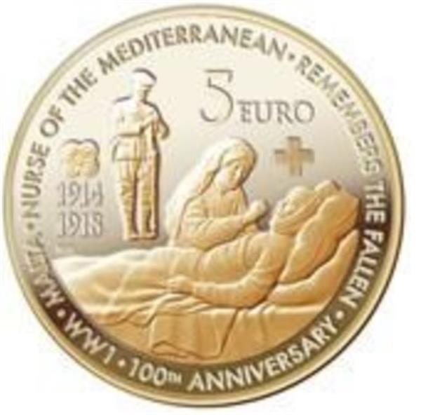 Grote foto malta 5 euro 2014 eerste wereldoorlog verzamelen munten overige