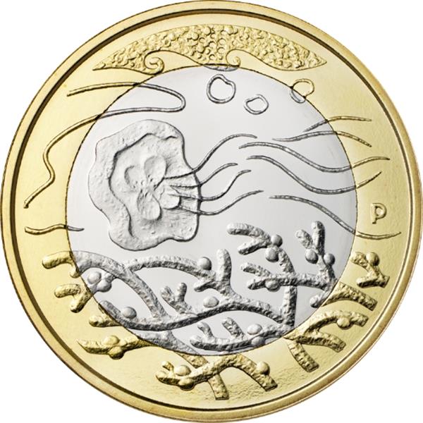 Grote foto finland 5 euro 2014 natuur water verzamelen munten overige