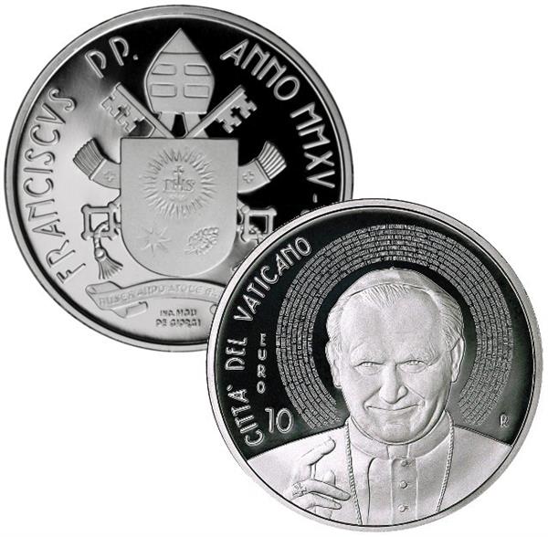 Grote foto vaticaan 5 euro en 10 euro 2015 verzamelen munten overige