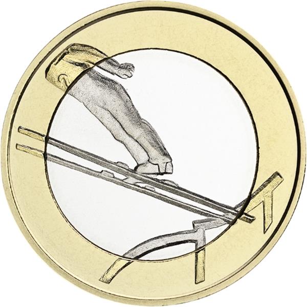 Grote foto finland 5 euro 2016 skispringen verzamelen munten overige