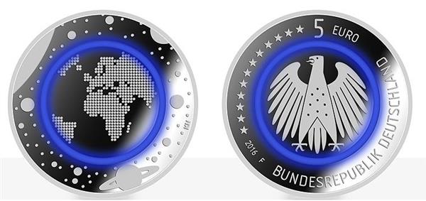 Grote foto duitsland 5 euro 2016 planeet aarde verzamelen munten overige