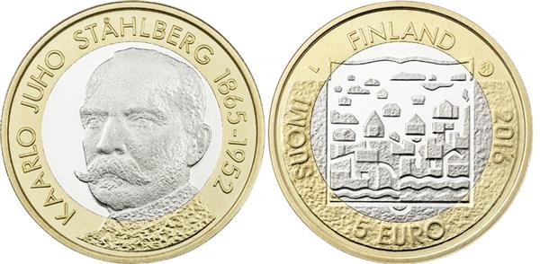 Grote foto finland 5 euro 2016 stahlberg verzamelen munten overige
