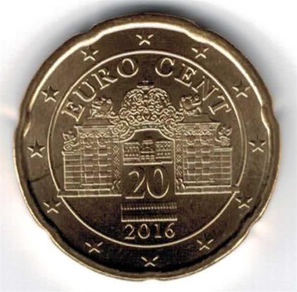 Grote foto oostenrijk 20 cent 2016 unc verzamelen munten overige