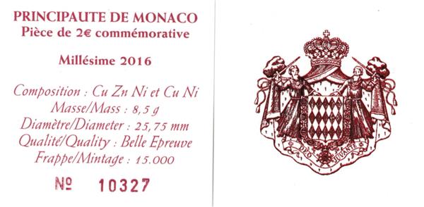 Grote foto monaco 2 euro 2016 150 jaar monte carlo verzamelen munten overige