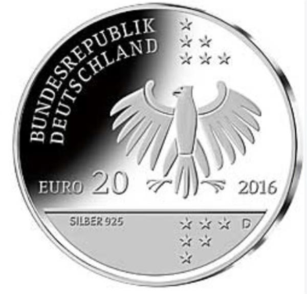 Grote foto duitsland 20 euro 2016 ernst litfass verzamelen munten overige