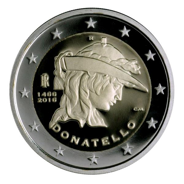 Grote foto italie 2 euro 2016 donatello verzamelen munten overige