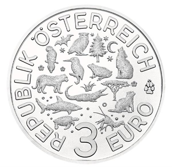 Grote foto oostenrijk 3 euro 2016 vleermuis verzamelen munten overige