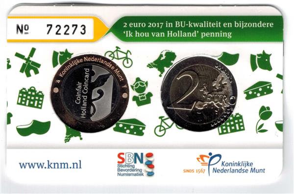 Grote foto nederland 2 euro 2017 coincard nummer 4 klompen verzamelen munten overige