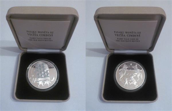 Grote foto letland 5 euro 2017 de want van de oude man verzamelen munten overige