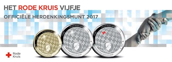 Grote foto nederland 5 euro 2017 rode kruis bu verzamelen munten overige