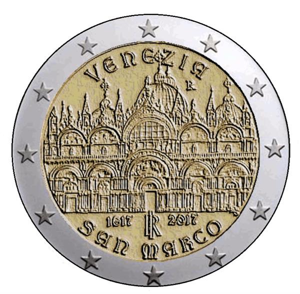 Grote foto itali 2 euro 2017 san marco veneti verzamelen munten overige