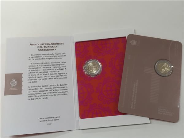 Grote foto san marino 2 euro 2017 duurzaam toerisme verzamelen munten overige