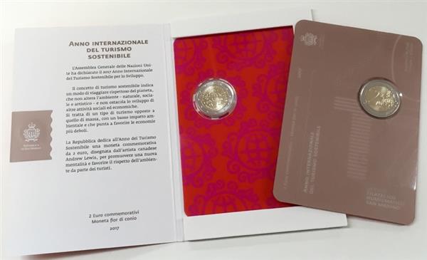 Grote foto san marino 2 euro 2017 duurzaam toerisme verzamelen munten overige