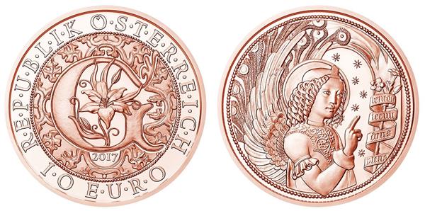 Grote foto oostenrijk 10 euro 2017 engel gabri l koper verzamelen munten overige