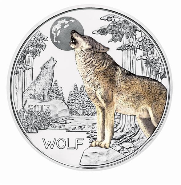 Grote foto oostenrijk 3 euro 2017 wolf verzamelen munten overige
