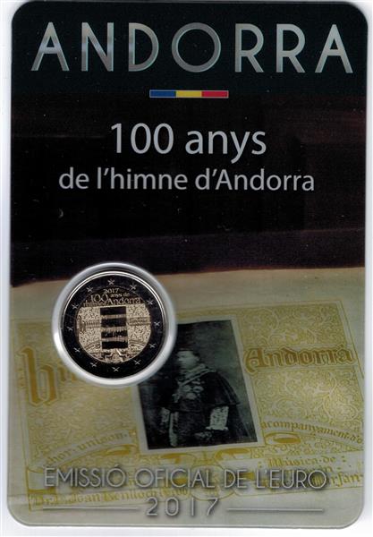 Grote foto andorra 2 euro 2017 100 jaar volkslied verzamelen munten overige